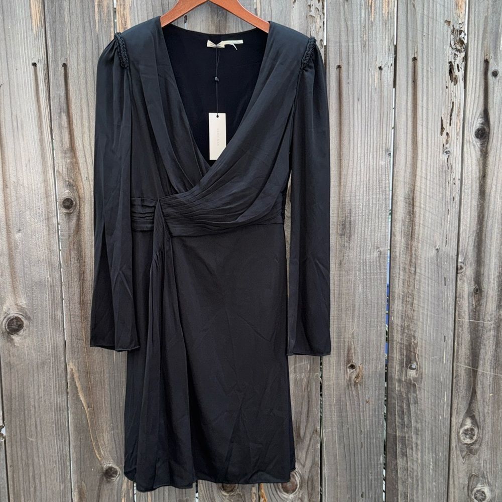 Leon Max Silk Black Dress Womens Size 4